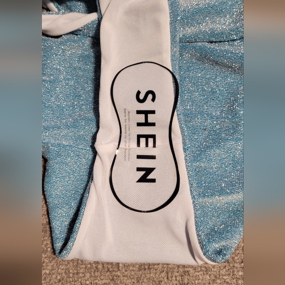 Sparkling Blue One-Shoulder Bikini Set - Picture 5 of 5